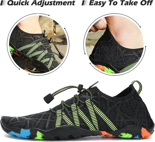 Vista 4 de Mishansha - Zapatos de agua para hombres y mujeres, secado rápido, para natación, buceo, surf, deportes acuáticos, piscina, playa, senderismo, yoga.