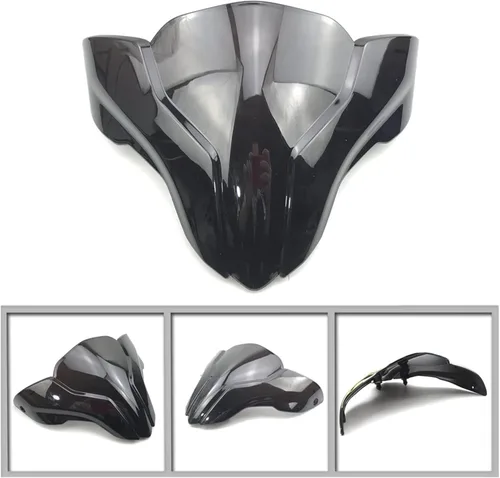 Vista 2 de Protector de parabrisas de motocicleta, deflectores de viento para Bajaj para Pulsar NS200 para deflector de aire NS 200 200NS (color negro)