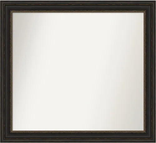 Vista 775 de Amanti Art Espejo de pared personalizado no biselado (25 x 25 pulgadas), marco de bronce acentuado, varios tamaños personalizados, espejo de baño