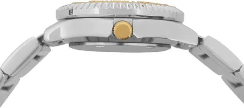 Vista 2 de Sun Time - Reloj universitario para mujer, de dos tonos con correa de acero inoxidable