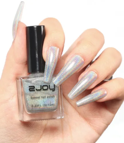 Vista 10 de Major Dijit Chameleon - Esmalte de uñas holográfico con purpurina de secado rápido, esmalte de uñas cromado iridiscente brillante (02)