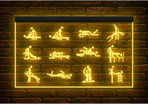 Vista 10 de 180029 Sex Funny Posture - Letrero de neón con luz nocturna LED para adultos, tienda de tienda, bar, pub, hombre, cueva
