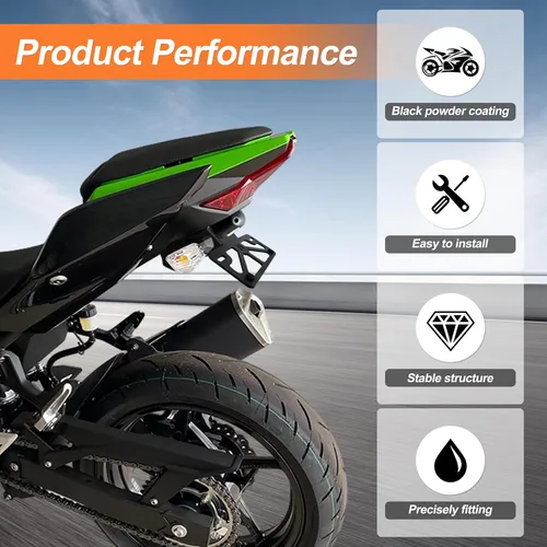Vista 3 de Kit eliminador de guardabarros VM-KZ910 compatible con Kawasaki Z900 (2017-2019) Aluminum Construction, Anti-Rust, Suitable for Outdoor Use