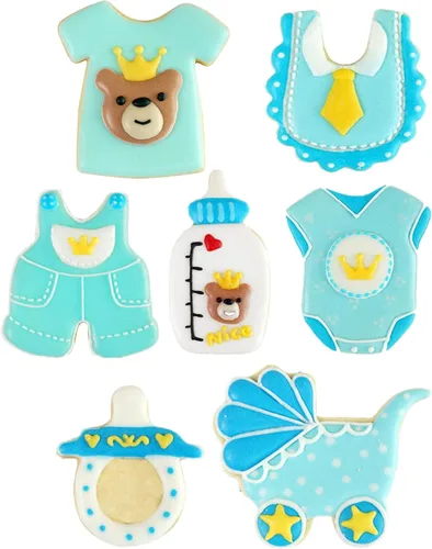 Vista 7 de Comais Juego de cortadores de galletas para baby shower, acero inoxidable