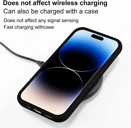 Vista 7 de Funda de silicona líquida compatible con iPhone 11 Pro Max, funda de protección suave a prueba de golpes, soporte de carga inalámbrica