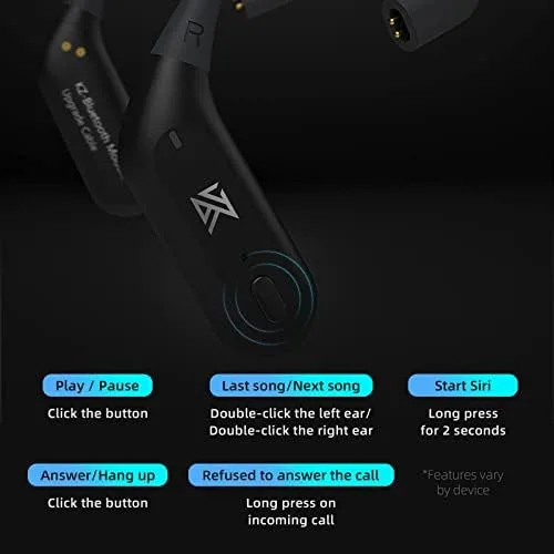 Vista 7 de KZ AZ09 Pro IEM - Adaptador Bluetooth para auriculares, módulo Bluetooth actualizado, cable de repuesto para ZS10Pro ZSNPro ZAS Zax, conector de 2