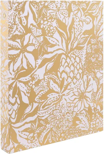 Vista 6 de Lilly Pulitzer Bonita carpeta de 3 anillas con bolsillos y separadores de 3 pestañas, carpeta estética fina (anillos de metal de 0.75 pulgadas)