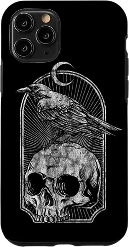 Vista 29 de Funda para iPhone 16 Skull Bull Horn Goth Gothic Ocult Emo Skeleton Ghost Case