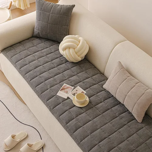 Vista 9 de Fundas de sofá para perros, fundas antideslizantes y lavables para sofá de 3 cojines, protector de muebles suave y cómodo, apto para mascotas