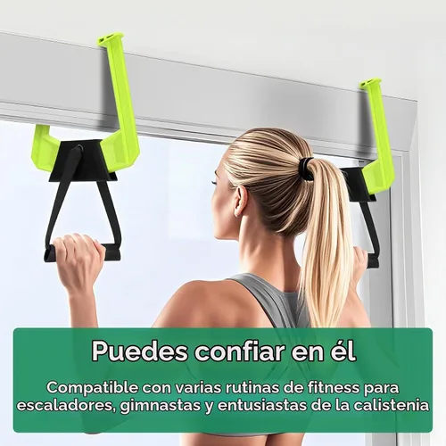 Vista 7 de Portable Pull Up Bar for Doorway,Travel Pull Up Bar,Adjustable Home Gym Equipment,Dual Handle Design for Pull-Ups,Maximum Load Capacity of 330lb, No