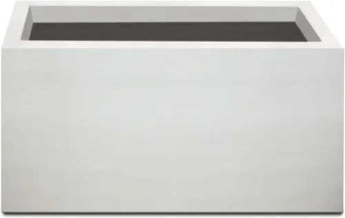 Vista 6 de Kante Macetero rectangular de hormigón de 23.2 pulgadas de largo, macetas grandes para interiores y exteriores con orificio de drenaje y tapón