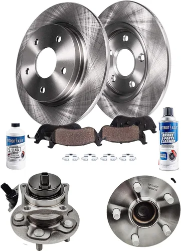 Vista 105 de Detroit Axle - Rotores de freno para Chrysler 200 2015 2016 2017, Rotores de freno de disco de reemplazo: 12.01" pulgadas delantero y 10.95