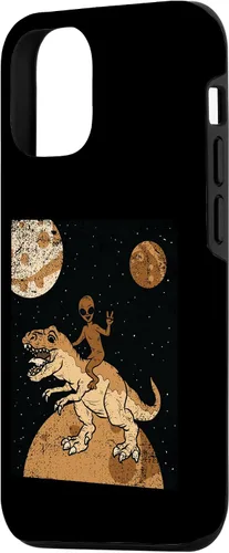 Vista 2 de Funda para iPhone 15 Alien Riding Dinosaur Black History Month Funny BLM T-Rex