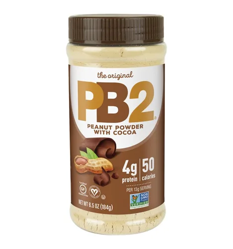 Vista 5 de PB2 Paquete de mantequilla de maní en polvo - Original PB2 and Cocoa PB2 Peanut Butter Powder (dos frascos de 16 onzas)