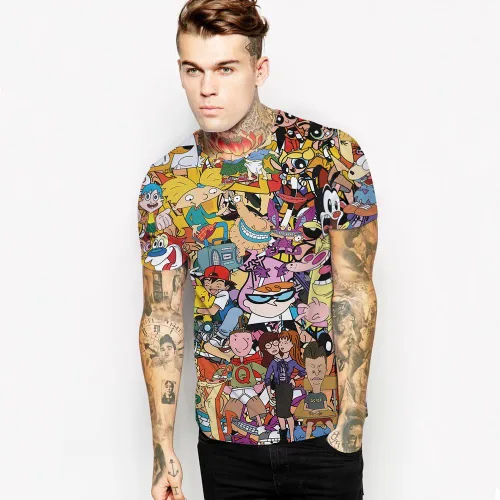 Vista 3 de Azuki Camisetas de manga corta con estampado 3D unisex - Talla para hombre, Imagen 008
