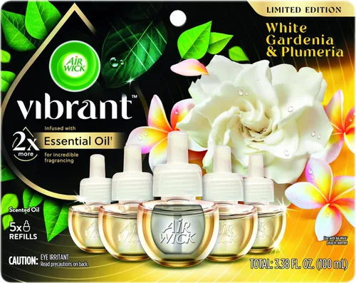 Vista 11 de Air Wick Aceite Perfumado - Recarga Vibrante Isla Coco y Arenas Cálidas 5 unidades.