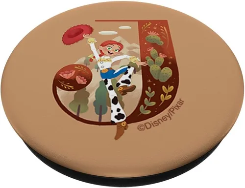 Vista 2 de Disney and Pixar Alphabet Monogram Toy Story Letra J Jessie PopSockets Estándar PopGrip