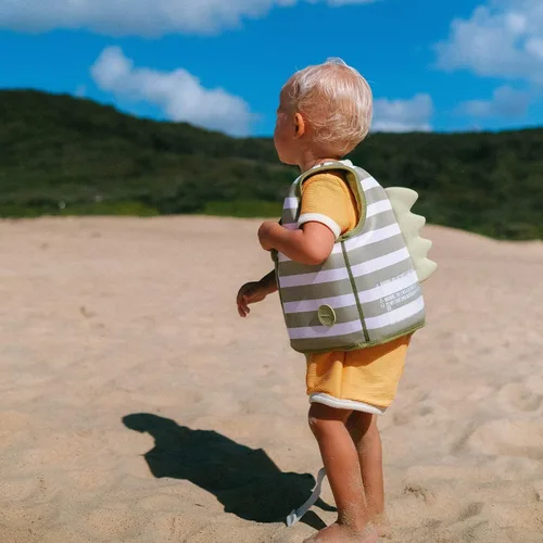 Vista 4 de SUNNYLiFE Chaleco de natación - Fabricado con neopreno más una cremallera frontal segura y desarrolla confianza en el agua. Chaleco de natación