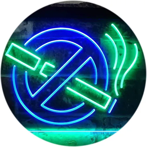 Vista 20 de ADVPRO No Smoking Non Smoke Warning Shop Restaurant Dual Color LED Neon Sign Blue & Red 12" x 8.5" st6s32-i3189-br