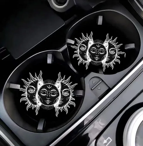 Vista 13 de LogHog Posavasos de cerámica para automóvil de 2.56 pulgadas, diseño adorable de abeja: no te preocupes, Bee Happy - Portavasos perfectos