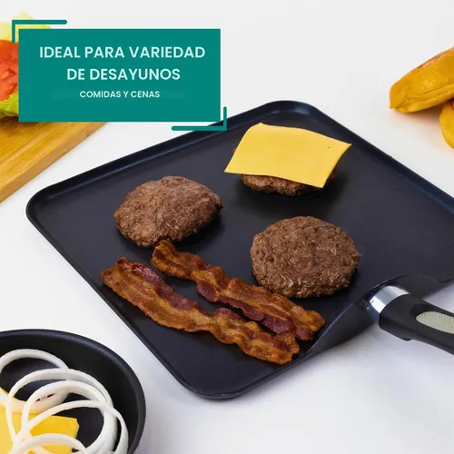 Vista 6 de Mirro A79713 Get A Grip - Utensilios de cocina antiadherentes de aluminio, 11 pulgadas, color negro