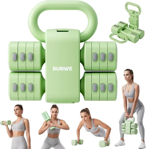 Vista 13 de Adjustable Kettlebell Dumbbell Set, 2-in-1 Dumbbells & Kettlebell, Hand Weights Free Weights for Women Beginners with Fast Adjustment,Weights Set