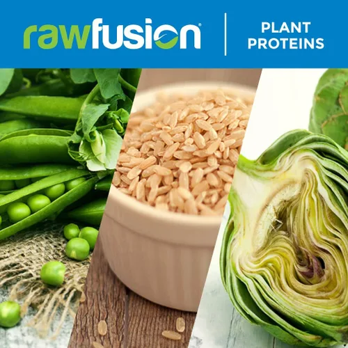 Vista 6 de San Nutrition rawfusion Plantas Proteínas en Polvo, natural Chocolate, 1 libra, SAN1041/100/101, 1, 1