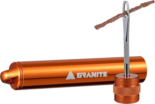 Vista 7 de Granite Suture Kit de tapones para neumáticos, kit compacto de reparación de neumáticos de bicicleta plana sin cámara con 2 tapones de neumáticos