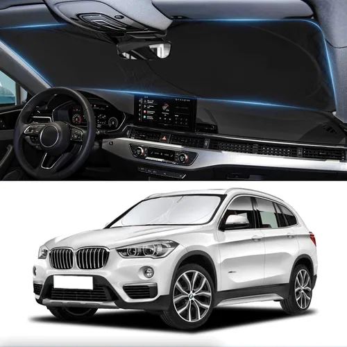 Vista 124 de Para BMW X1 E84 Parasol para parabrisas de coche, protector de visera de sol, bloqueador de rayos UV, reflectante de calor, cubierta de ventana