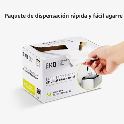 Vista 9 de EKO Juego de botes de basura con sensor de movimiento de 80 litros, incluye un bote de basura automático sin contacto de 80 litros Mirage-X más 60