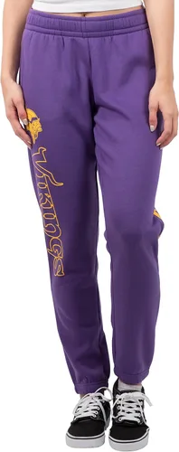 Vista 17 de Ultra Game NFL - Pantalones deportivos de vellón supersuaves para mujer Gris brezo