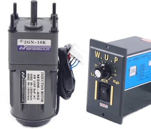 Vista 26 de Motor de engranajes eléctrico 110V 250W 10K Monofásico de alto par motor reductor de engranajes de CA 0-135 RPM Controlador de velocidad variable