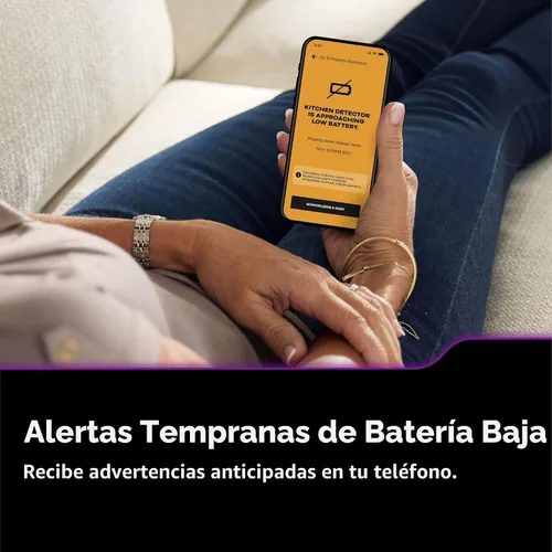 Vista 9 de Kidde Detector inteligente de humo y monóxido de carbono habilitado por la aplicación Kidde con cableado, respaldo de batería AA, alertas de voz