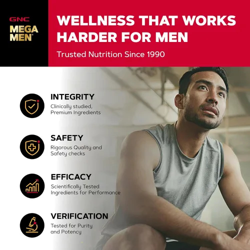 Vista 7 de GNC Mega Men Sport Multivitamínico Rendimiento, función muscular y salud general 90