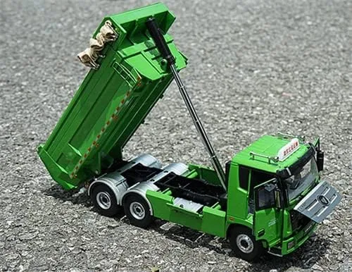 Vista 5 de FOTON Foton Auman GTL camión volquete GTL camión verde 1/36 DIECAST modelo preconstruido