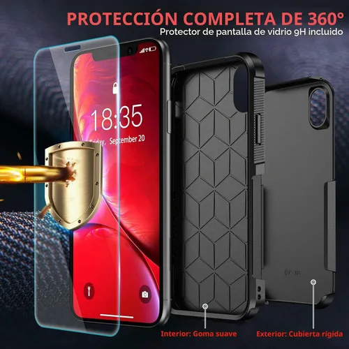 Vista 6 de SPIDERCASE Funda para iPhone XR, [Protección contra Caídas de Grado Militar de 10 Pies] [Antideslizante]