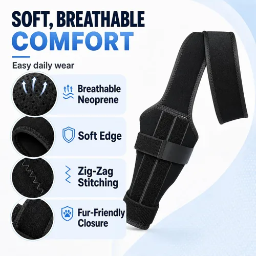 Vista 7 de Dog Knee Brace for Torn ACL/CCL, Hind Leg Support for Dogs (L)