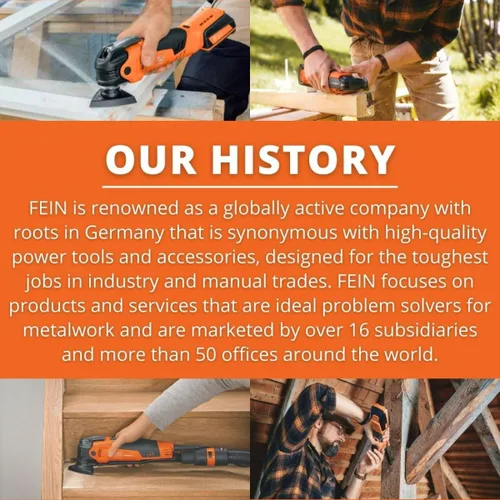 Vista 6 de Fein MultiMaster MM 500 Plus Para construcción y renovación de interiores, montaje Starlock Plus, sistema QuickIn, velocidad constante