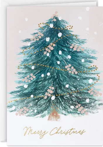Vista 8 de Hallmark Surtido de tarjetas de Navidad en caja boho (16 tarjetas y sobres) rosa pastel, morado, verde esmeralda, paloma