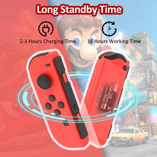 Vista 5 de GenGeLy Joypad for Nintendo Switch Controllers Compatible with Nintendo SwitchLITE,WMotion ControlDouble Vibration Support Wake-up & Screenshot,No
