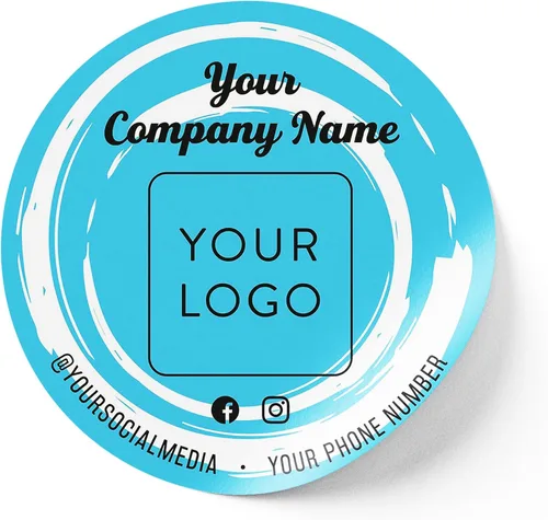 Vista 40 de Calcomanías de vinilo personalizadas con tu imagen, texto, diseño y logotipo. Etiquetas comerciales personalizadas impermeables para embalaje