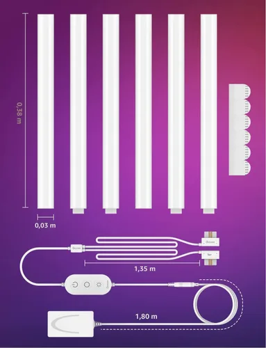 Vista 7 de Govee Glide - Luces de pared, luz LED RGBIC, luz inteligente para juegos compatible con SmartThings, barra de luces RGB, luces de pared LED