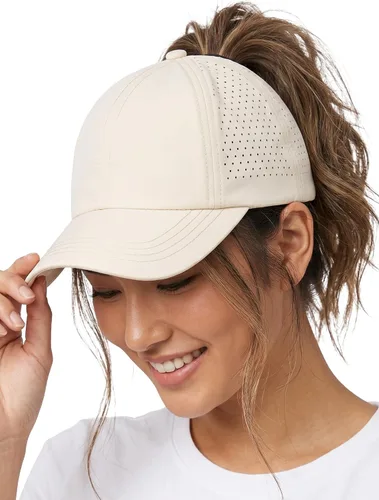 Vista 36 de Funky Junque - Sombrero de cola de caballo para mujer, gorra de béisbol con ajuste ajustable y cola de caballo alta cruzada para uso diario Paquete