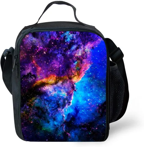 Vista 18 de CAIWEI Bolsa de almuerzo Galaxy con aislamiento para lonchera (baloncesto de torneado)