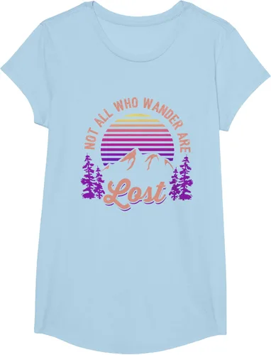 Vista 15 de Not All Who Wander Are Lost Vintage Mountains - Camiseta de senderismo, Negro, S