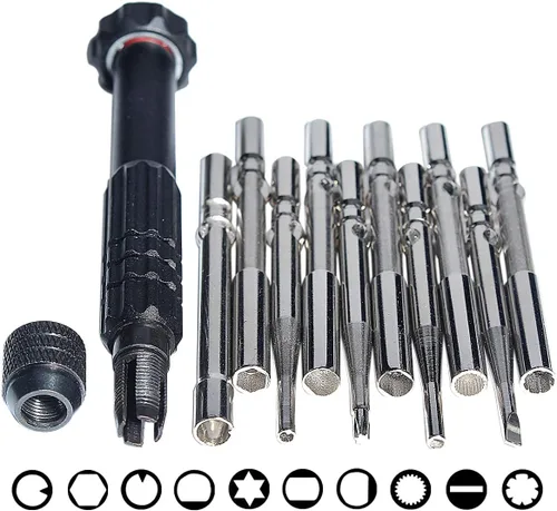 Vista 5 de Juego de puntas de destornillador de carburador 10 en 1, kit de herramientas de ajuste de carbohidratos para motor pequeño de gasolina de 2 ciclos
