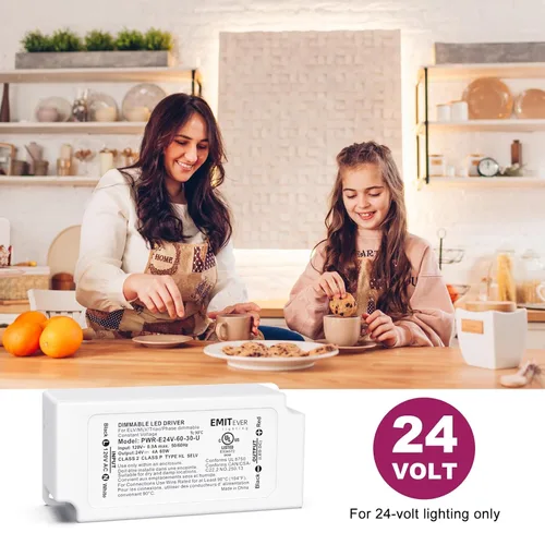 Vista 7 de EMITEVER 60W 24V Dimmable LED Driver, AC 120V a DC Transformador electrónico