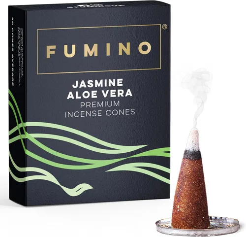 Vista 15 de Fumino® Conos de incienso fresco Autumn Breeze 20 por caja, fragancia Masala Agarbatti Joss para relajación y meditación, decoración del hogar