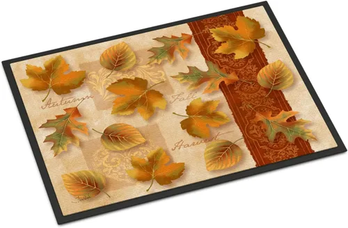 Vista 67 de Caroline's Treasures PTW2009MAT - Felpudo de calabaza y hojas de otoño, 18 x 27 pulgadas, tapete para puerta delantera, interior y exterior