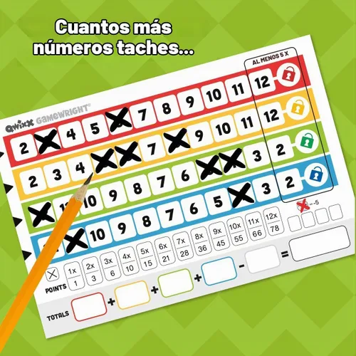 Vista 4 de Juego de dados QWIXX de familia y rápido